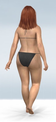 normalgewichtiges Model von hinten