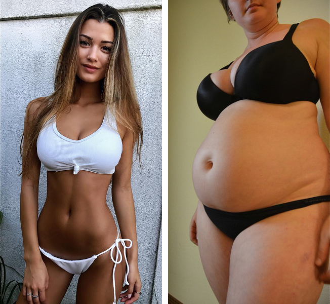 Skinny Girl and Fat Girl